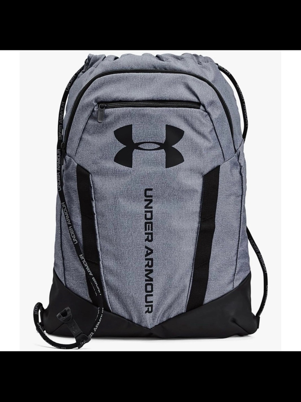 Under Armour UA Undeniable Sackpack Drawstring Backpack Bag Heather Gray & Black